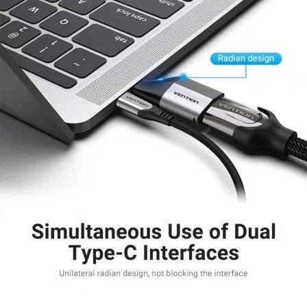 Vention Adaptador USB Tipo-C Macho a HDMI Hembra 4K TCAH0 Gris